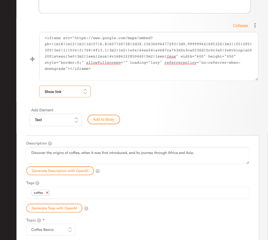 Use Embed Codes to Add External Content to Articles