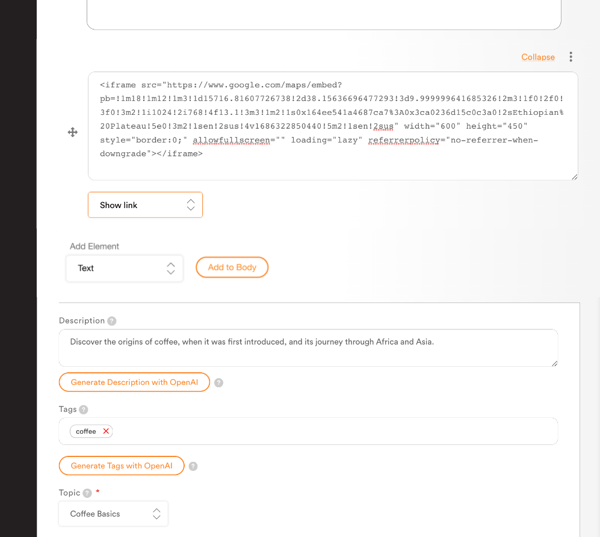 Use Embed Codes to Add External Content to Articles