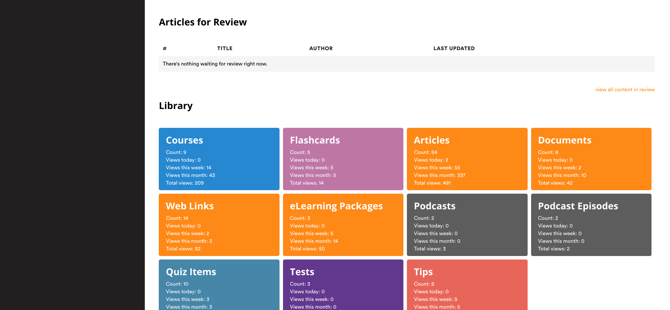 Viewing Library Details Screenshot