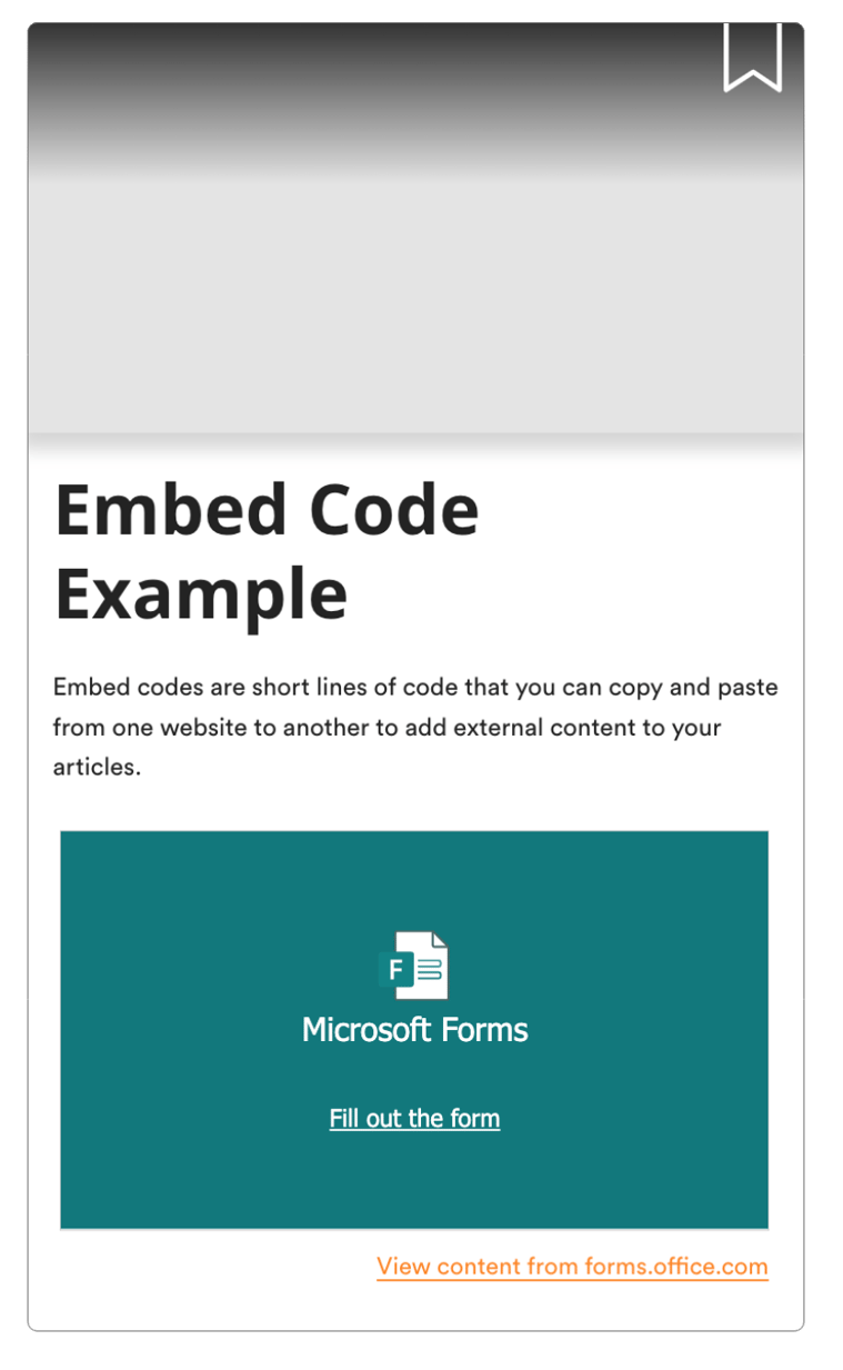 Use Embed Codes to Add External Content to Articles