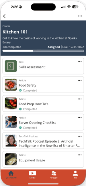 context menu