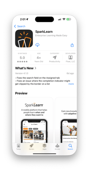 SparkLearn_app store
