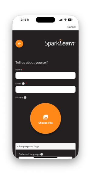 SparkLearn_create account